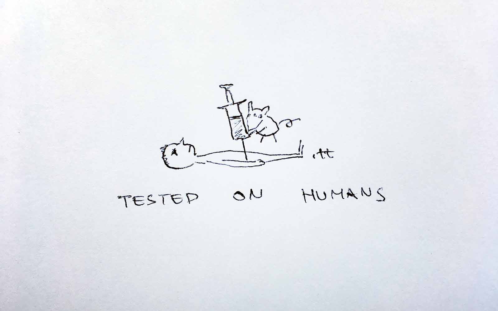 Tested on humans logo